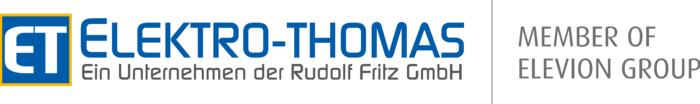 Logo Elektro-Thomas ein Unternehmen der Rudolf Fritz GmbH und Member of Elevion Group