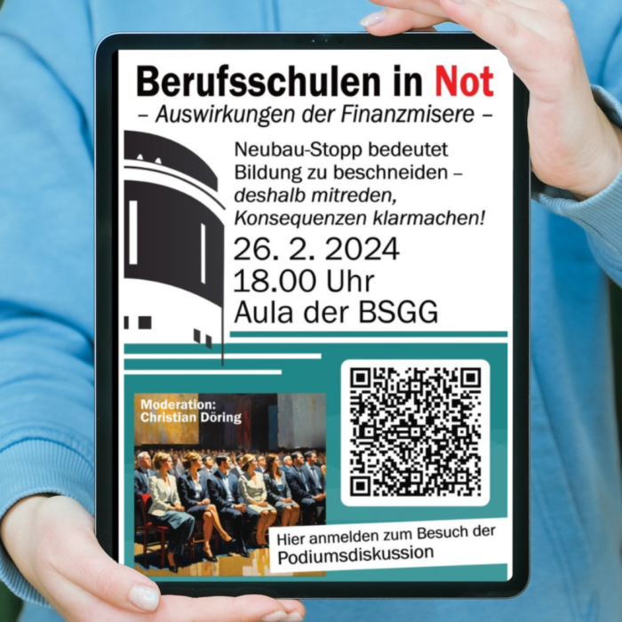 Plakat zu Berufsschulen in Not Auswirkungen auf regionale Unternehmen Groß-Gerau