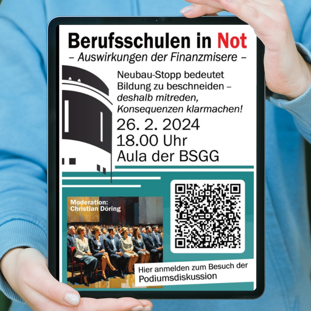 Plakat zu Berufsschulen in Not Auswirkungen auf regionale Unternehmen Groß-Gerau